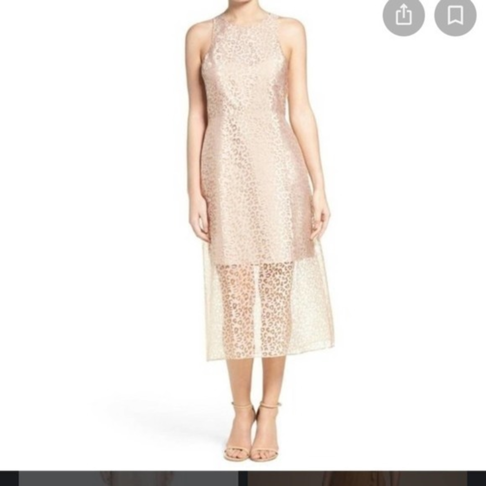 Ali & Jay Tan Leopard Print Polyester Blend Sleeveless Size S‎ Dress